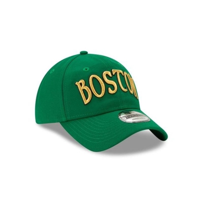 Green Boston Celtics Hat - New Era NBA 2019 NBA Authentics City Series 9TWENTY Adjustable Caps USA8195064